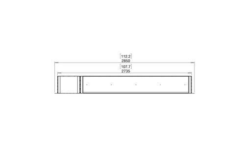 Ecosmart Fire Flex 104DB.BX1 Double Sided Fireplace Insert - Black Finish / Black Burner - ESF.FX.104DB.BX1.B